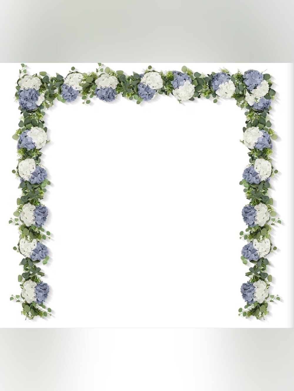 2PCS | 6FT Artificial Hydrangea & Eucalyptus Flower Garland | NEW IN BOX |